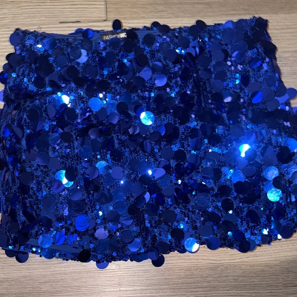 Fashion Nova Dresses & Skirts - Fashion Nova Royal Blue Sequin Skirt